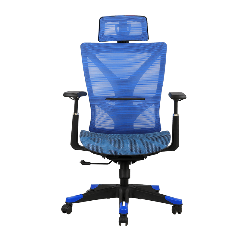 Adjustable Special Gaming Mesh Chair Office Blue Mesh Chair With Contrast Color Support Rod