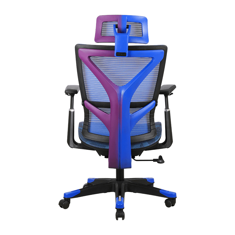 Adjustable Special Gaming Mesh Chair Office Blue Mesh Chair With Contrast Color Support Rod