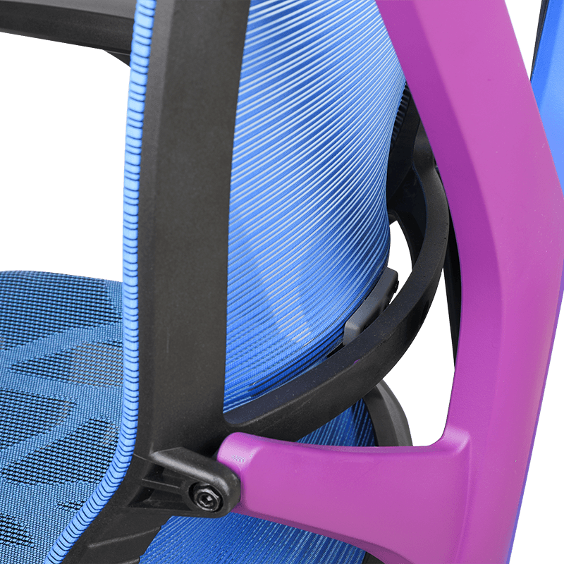 Adjustable Special Gaming Mesh Chair Office Blue Mesh Chair With Contrast Color Support Rod