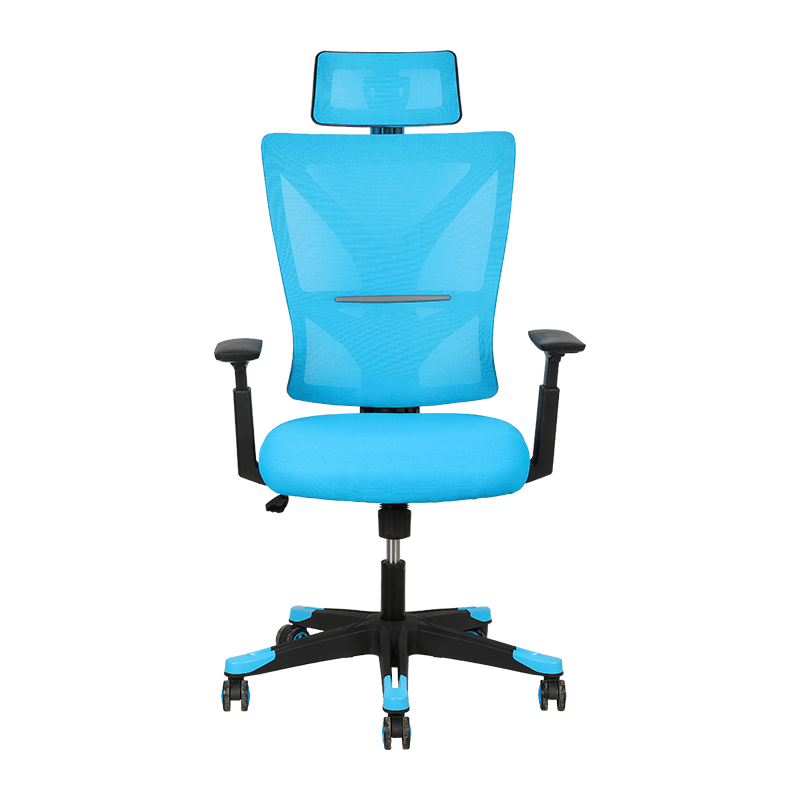 Blue Comfortable Narrow Waist Design Aesthetics Mesh Chair With Double Y-Shaped