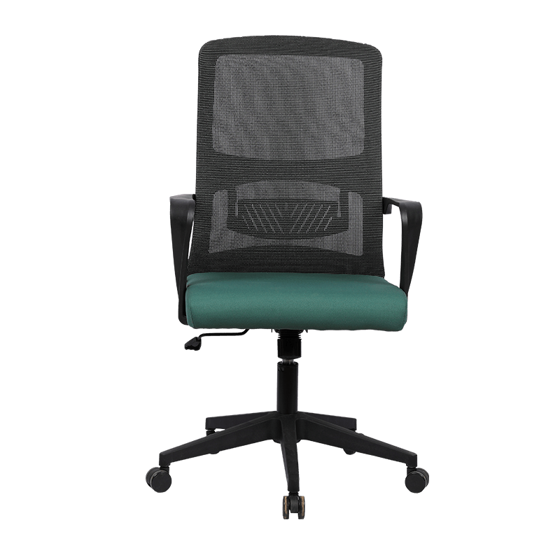 Sedentary Ergonomic Teacher Office Mesh Chair With Green Seat Cushion