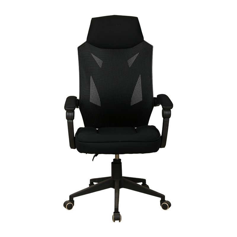 Reclinable Linkage Armrest Upgrade Mesh Chair With Ultra-Wide Curved Headrest