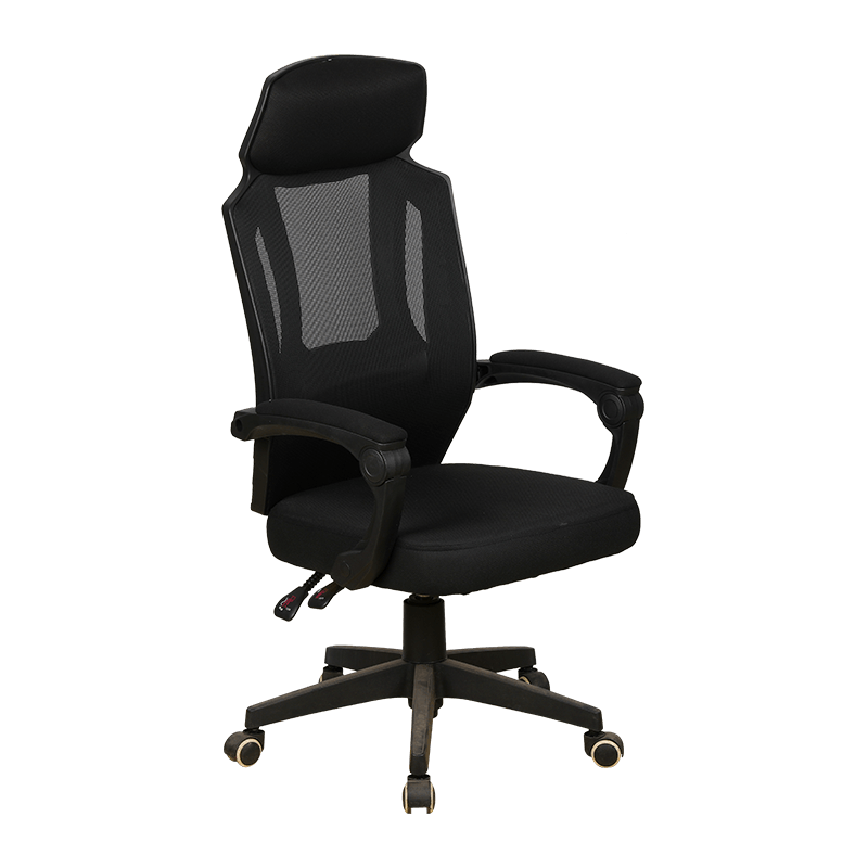 Black Modern Comfortable Sedentary Reclinable Lie Down Swivel Office Mesh Chair