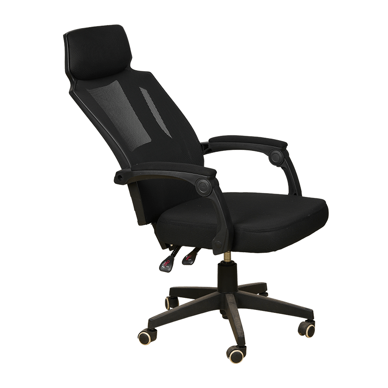 Black Modern Comfortable Sedentary Reclinable Lie Down Swivel Office Mesh Chair