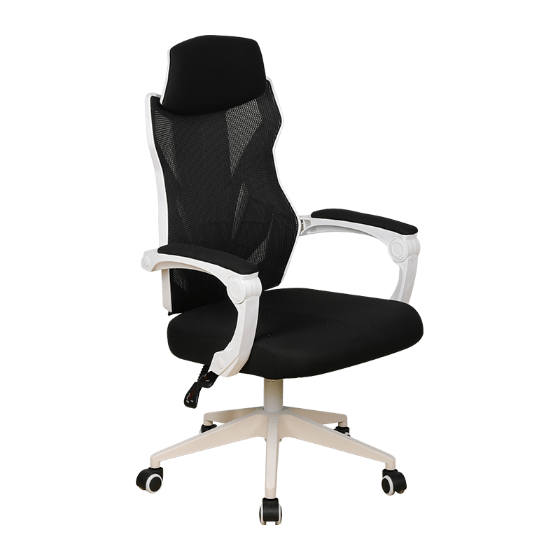 Reclinable Lie Down Linked 3D Armrest Mesh Chair For Gaming With White Border