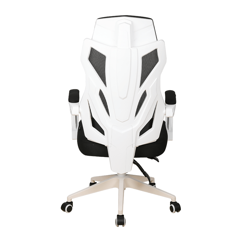 Reclinable Lie Down Linked 3D Armrest Mesh Chair For Gaming With White Border