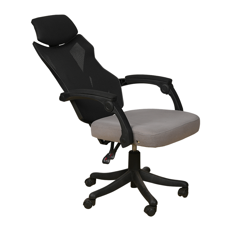 Ergonomic One-Piece Reclinable Lie Down Durable Computer Gaming Mesh Chair