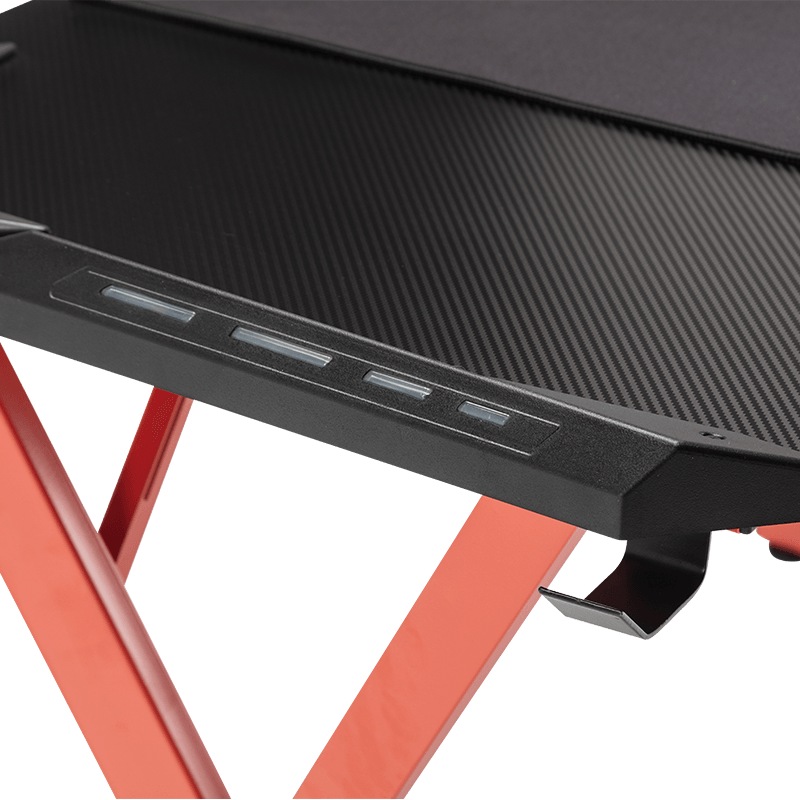 Simple Carbon Fiber Gaming Desk With Y/Z Shaped Legs Gaming Office Table